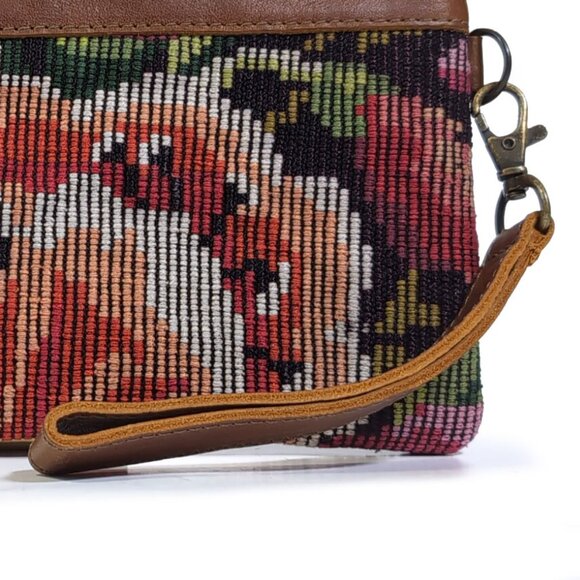NENA & CO Bag Artisan Vintage Woven Clutch with Wrist Strap *EXCELLENT* - Picture 9 of 12